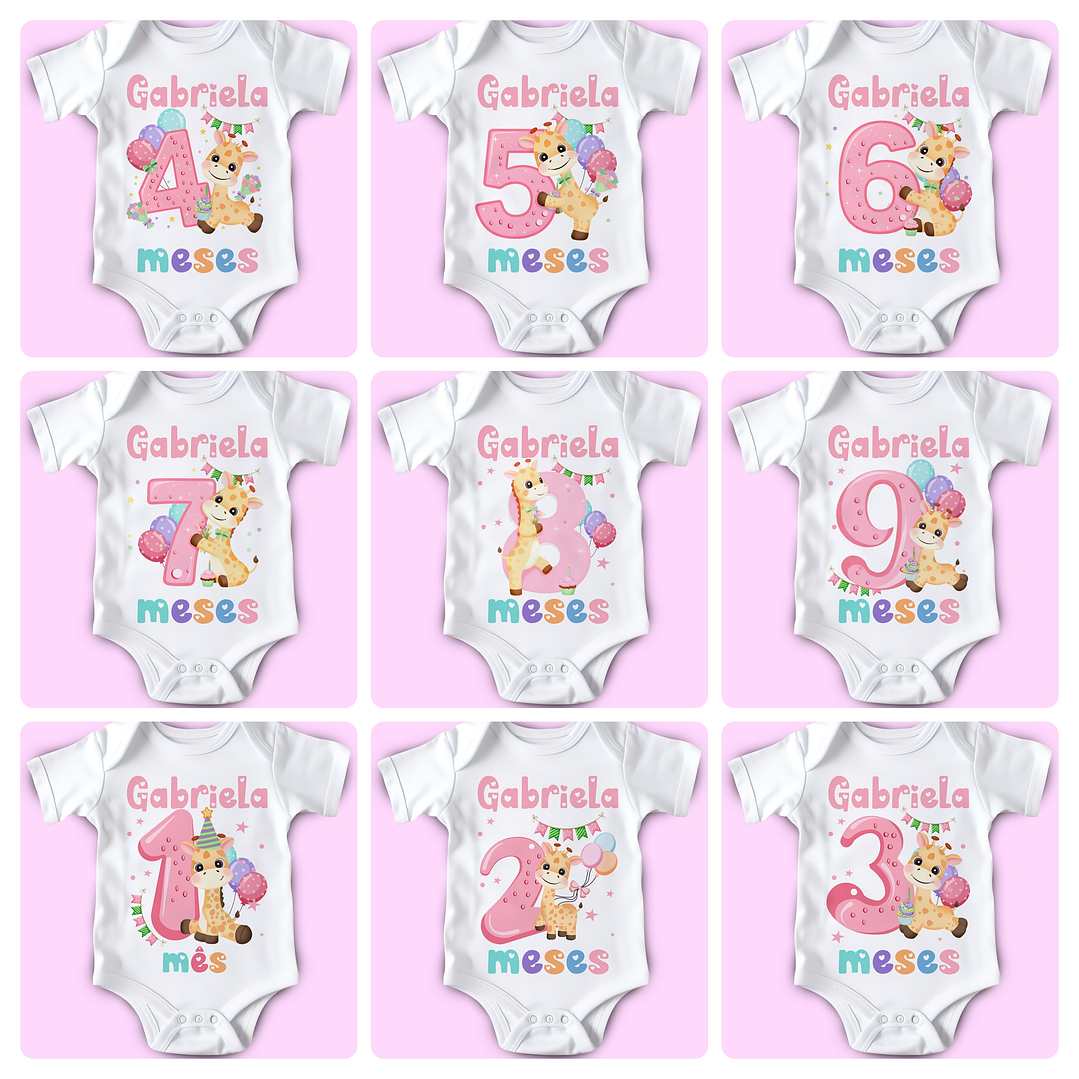 24 Artes para Body Mesvesario Animais Arquivo Editável  1