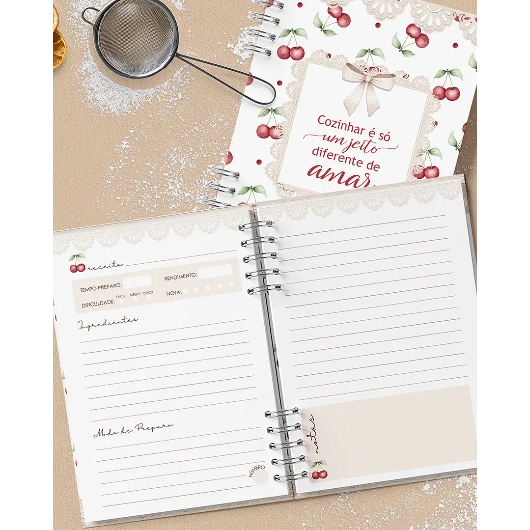 Arquivo encadernação Caderno de Receitas Arquivo em Pdf  3