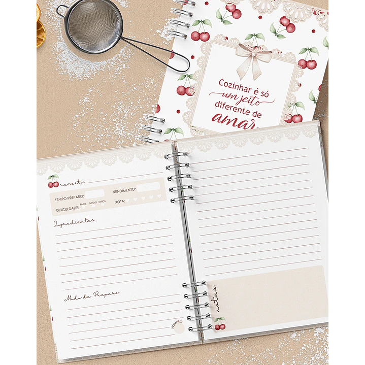 Arquivo encadernação Caderno de Receitas Arquivo em Pdf  3