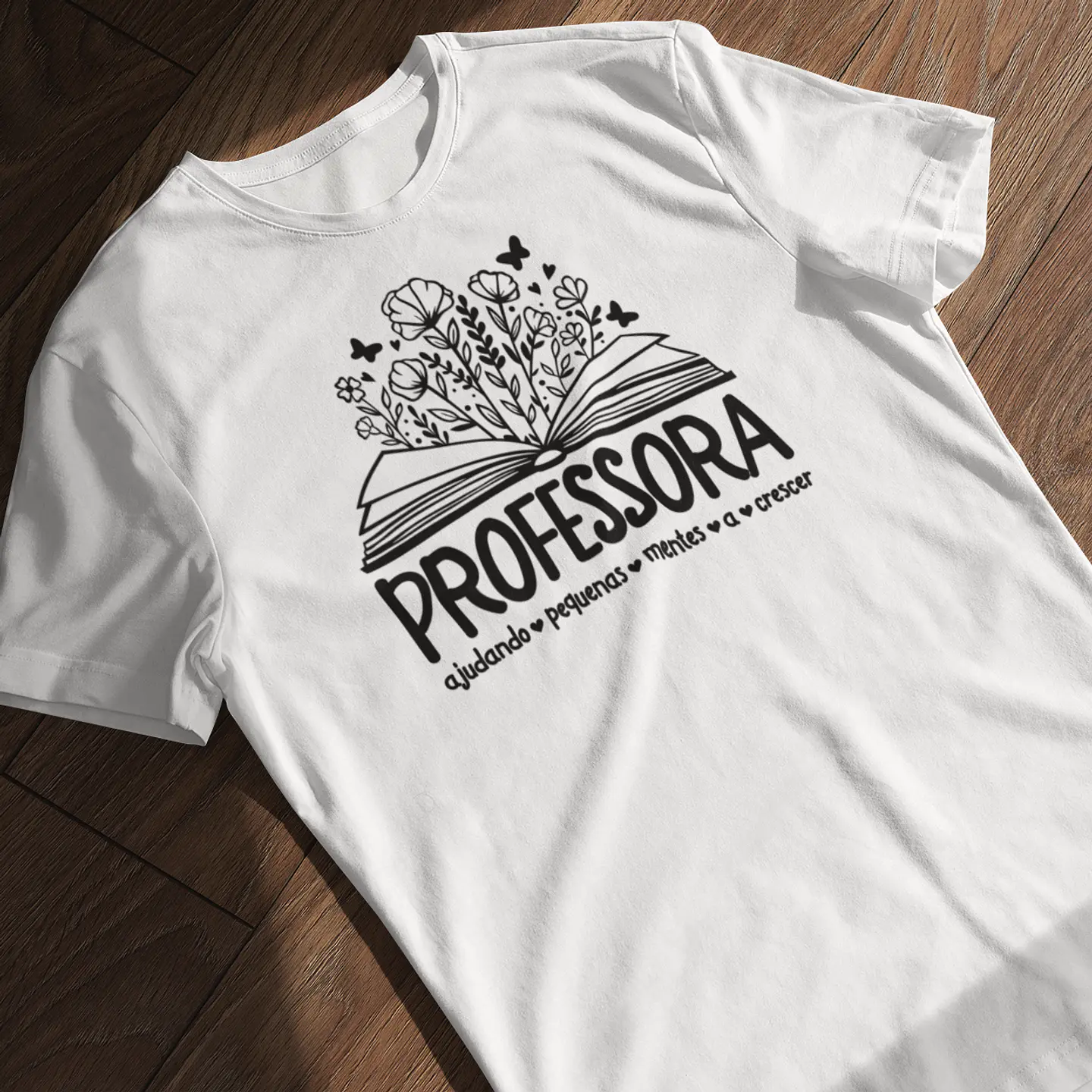 Arte para Camisa Jardim de Conhecimento Professor e Professora Arquivo Editável  3