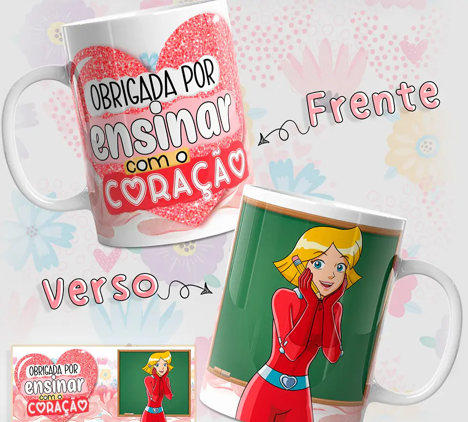6 Artes para Caneca Três Espiãs Demais Dia dos Professores Arquivo em Jpg  1