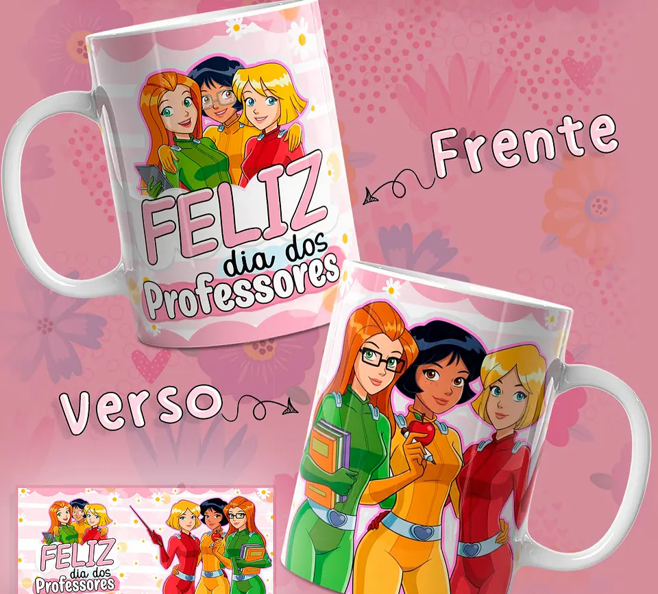 6 Artes para Caneca Três Espiãs Demais Dia dos Professores Arquivo em Jpg  3