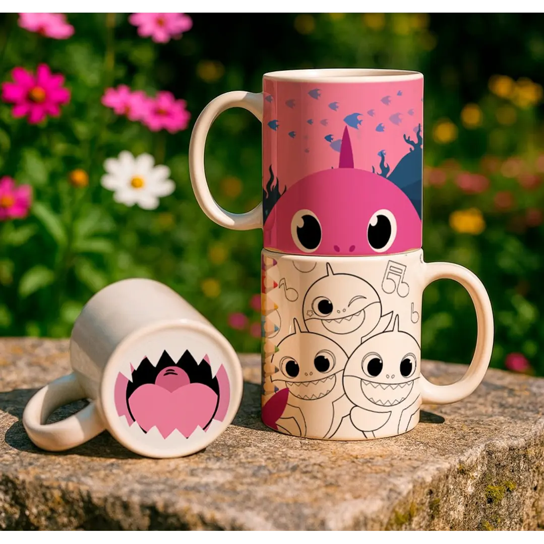 8 Artes para Caneca Bocão Infantil Personagens Arquivo em Jpg 4