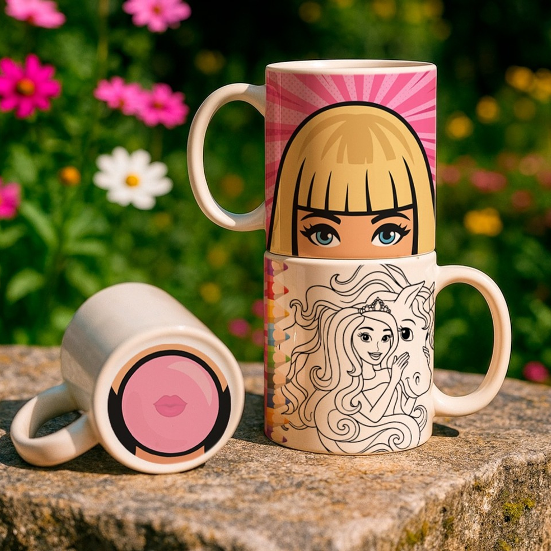 8 Artes para Caneca Bocão Infantil Personagens Arquivo em Jpg 7