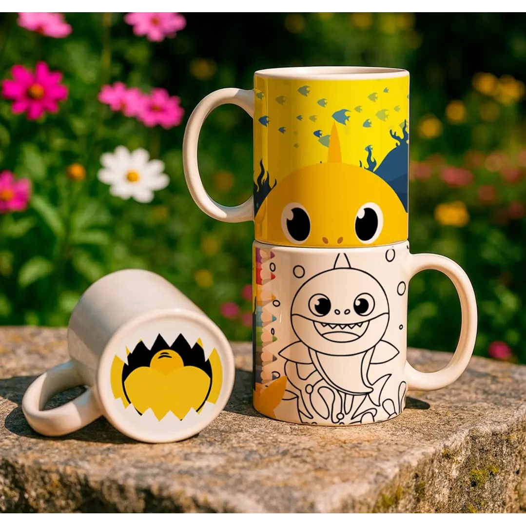 8 Artes para Caneca Bocão Infantil Personagens Arquivo em Jpg 8