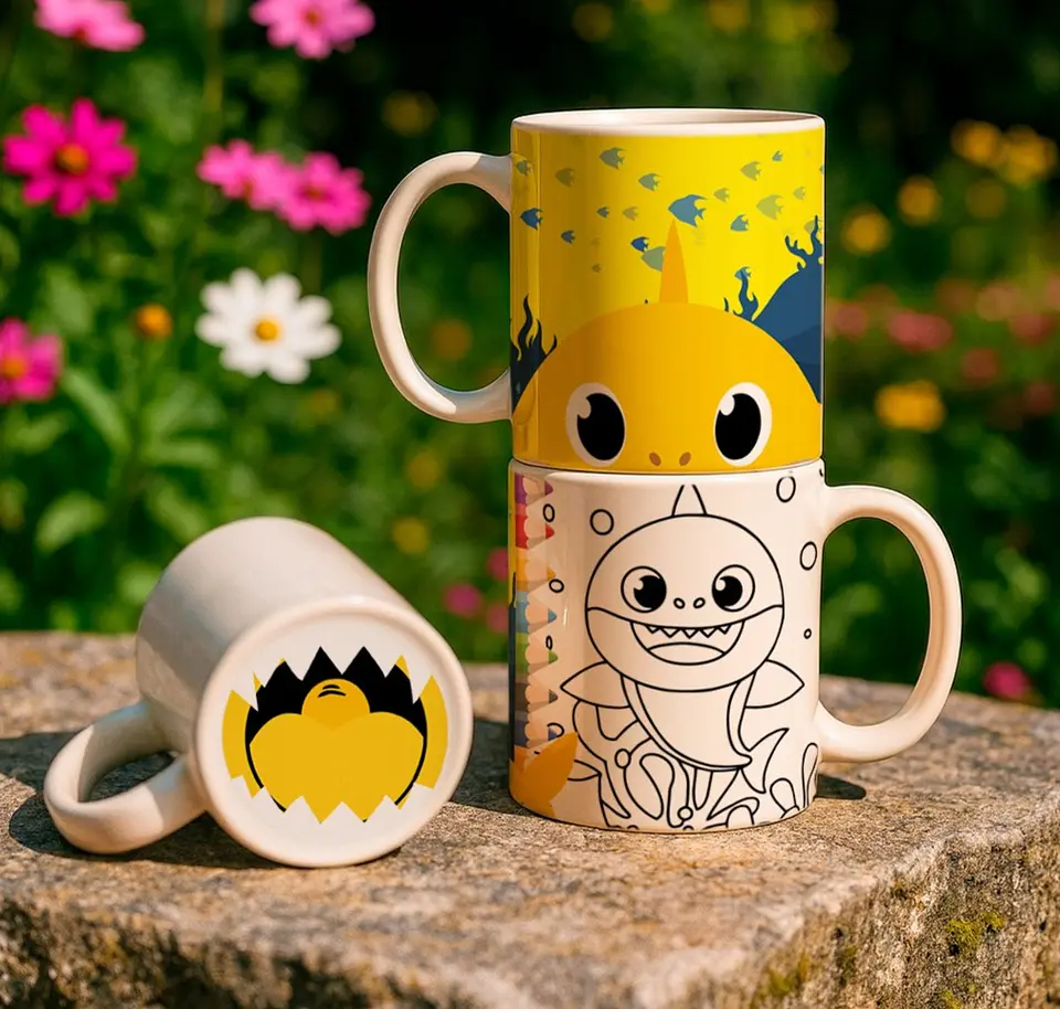 8 Artes para Caneca Bocão Infantil Personagens Arquivo em Jpg 8