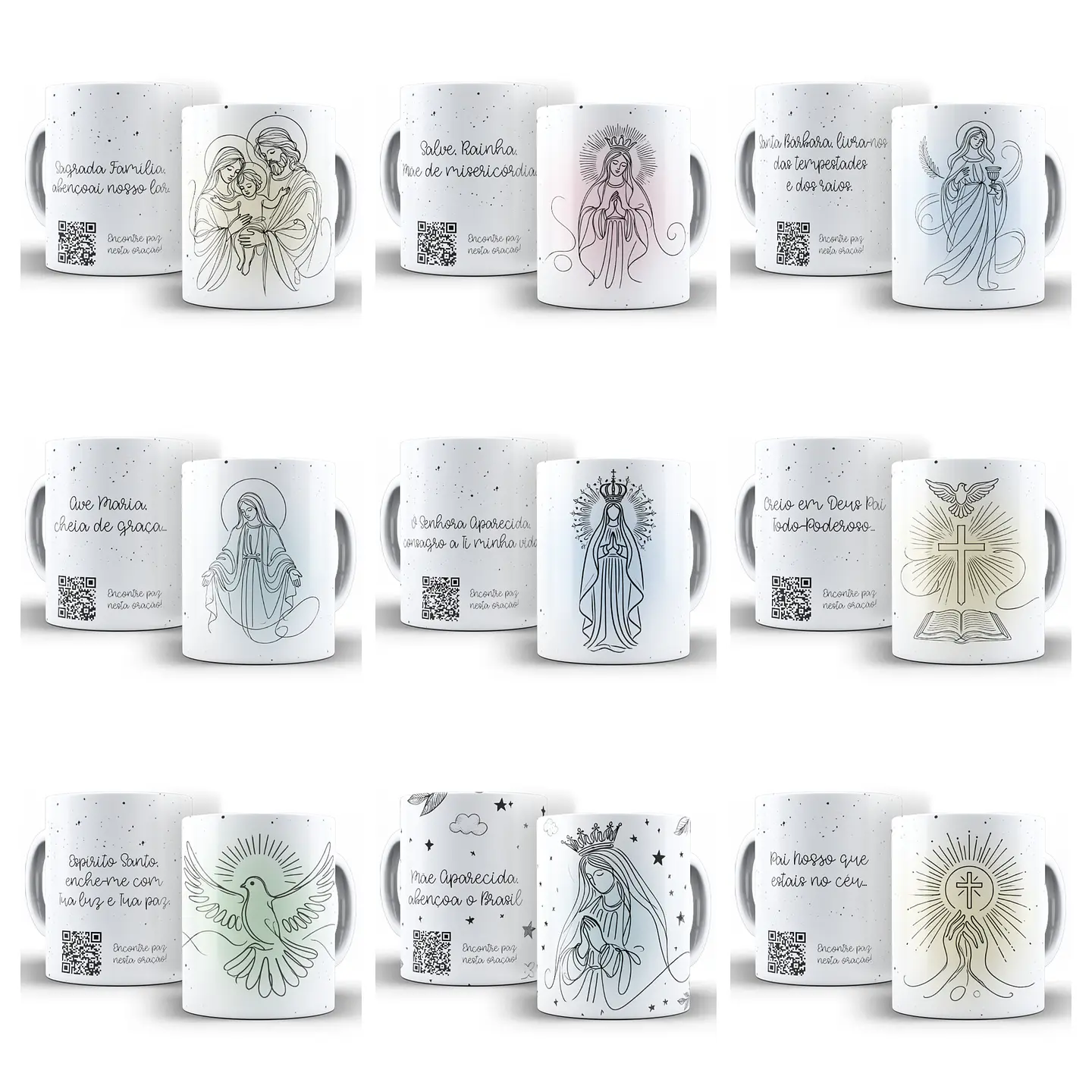 18 Artes para Caneca Religiosa Religião Cristã Arquivo Editável  1