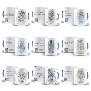 18 Artes para Caneca Religiosa Religião Cristã Arquivo Editável 