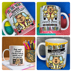 44 Artes para Caneca Capivaras Dia dos Professores Arquivo em Jpg 