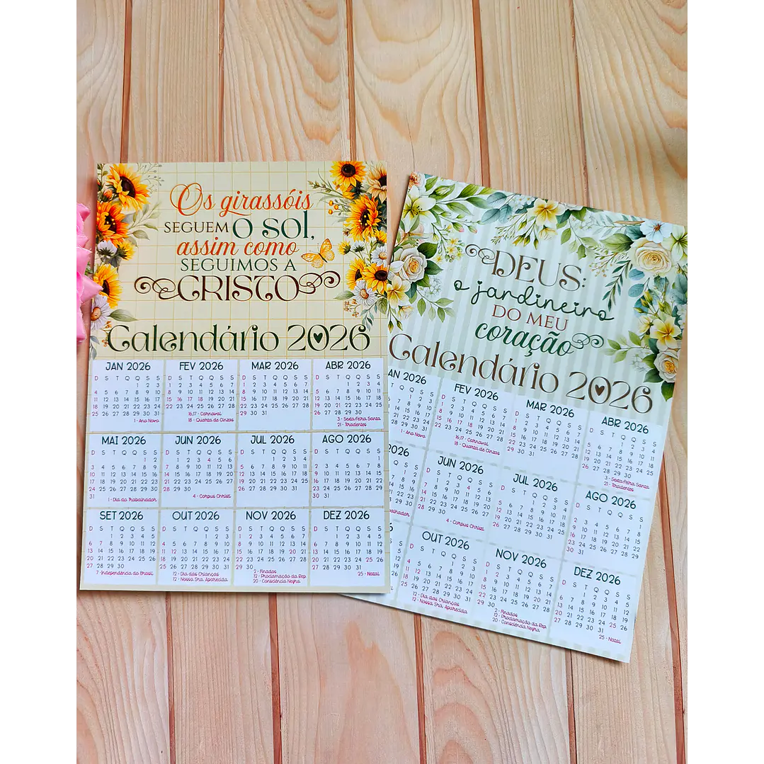 Arquivo Calendario Cristão Floral 2026 Arquivo em Jpg  8