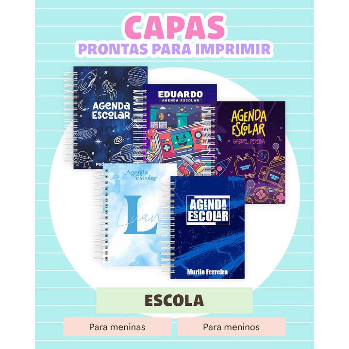 Arquivo Encadernação Agendas Escolares Neutras 2026 Arquivo em Pdf 1