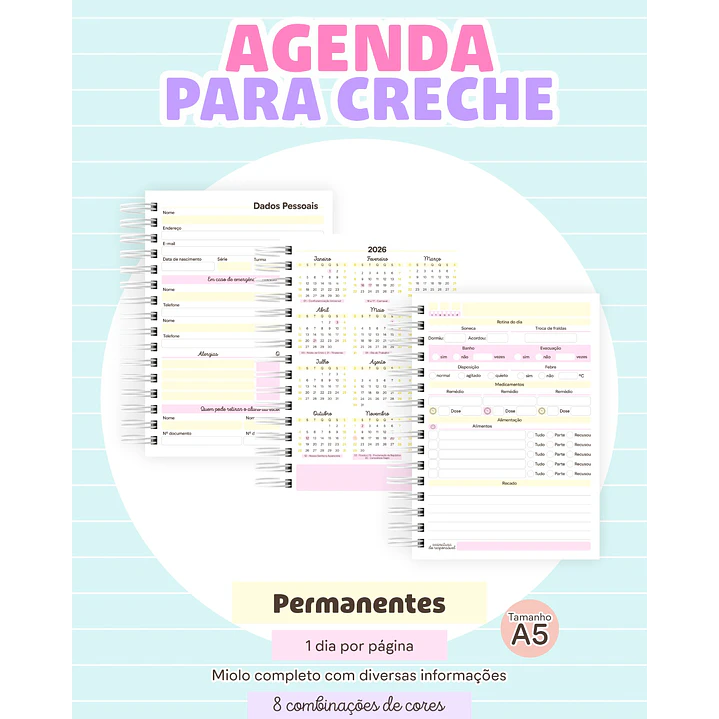 Arquivo Encadernação Agendas Escolares Neutras 2026 Arquivo em Pdf 4