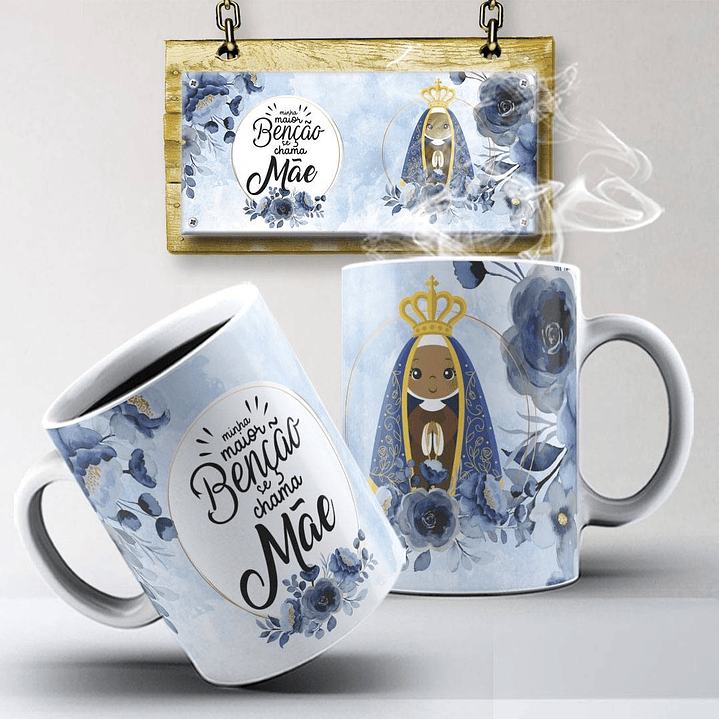 Artes Caneca Minha Maior Benção se Chama Mãe Nossa Senhora Aparecida Arquivo em Jpg 1
