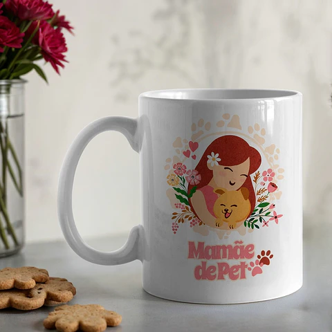 Artes Caneca Mamãe de Pet  Arquivo em Jpg