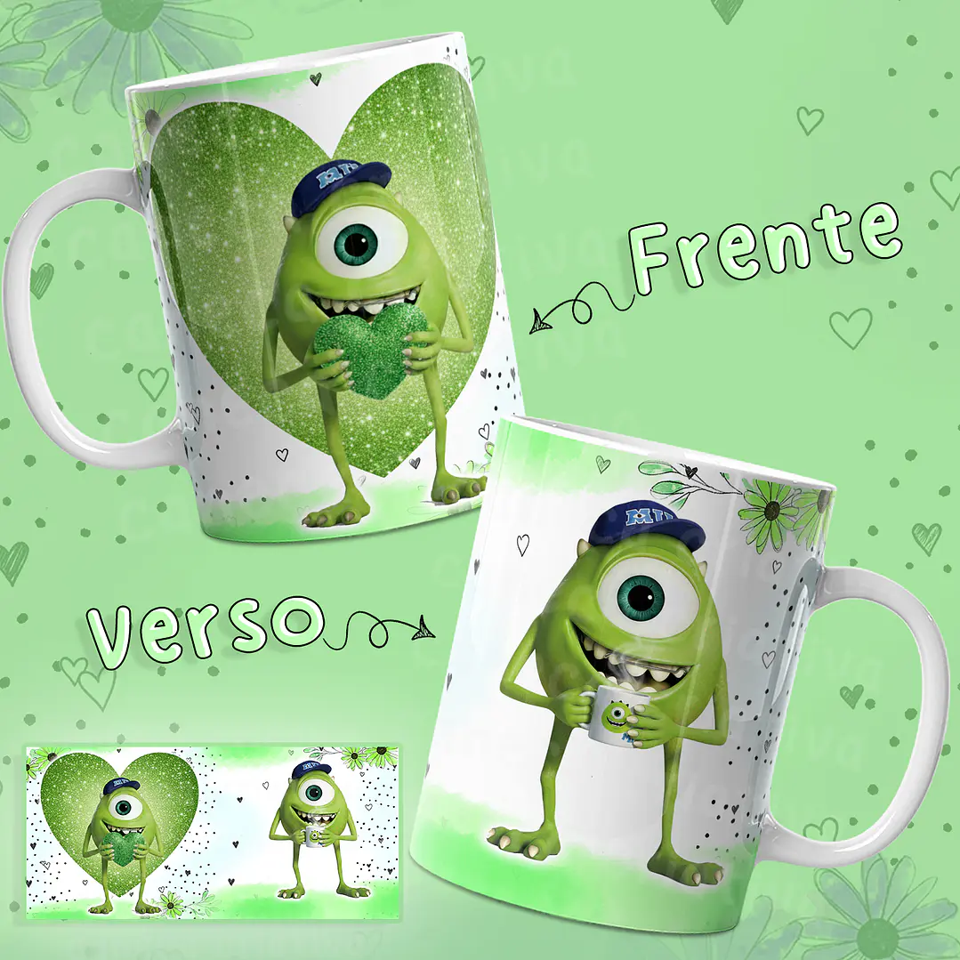 3 Artes Caneca Monstros S.A  Arquivo em Jpg  3