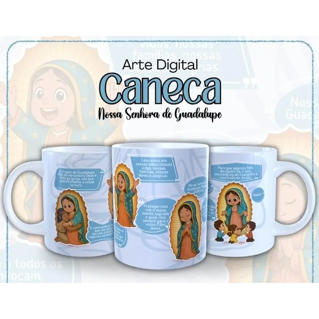 Artes Caneca Nossa Senhora de Guadalupe Arquivo em Jpg 1