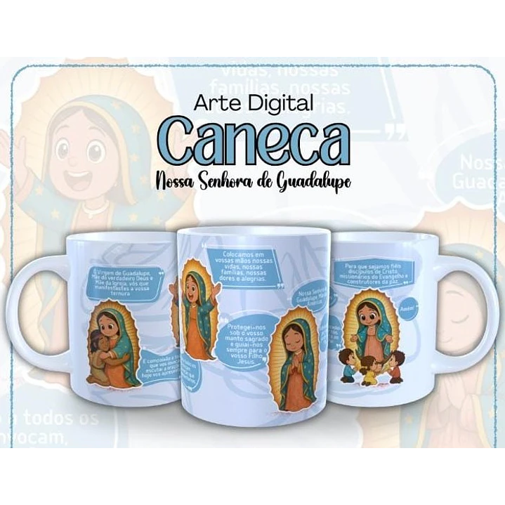Artes Caneca Nossa Senhora de Guadalupe Arquivo em Jpg 1