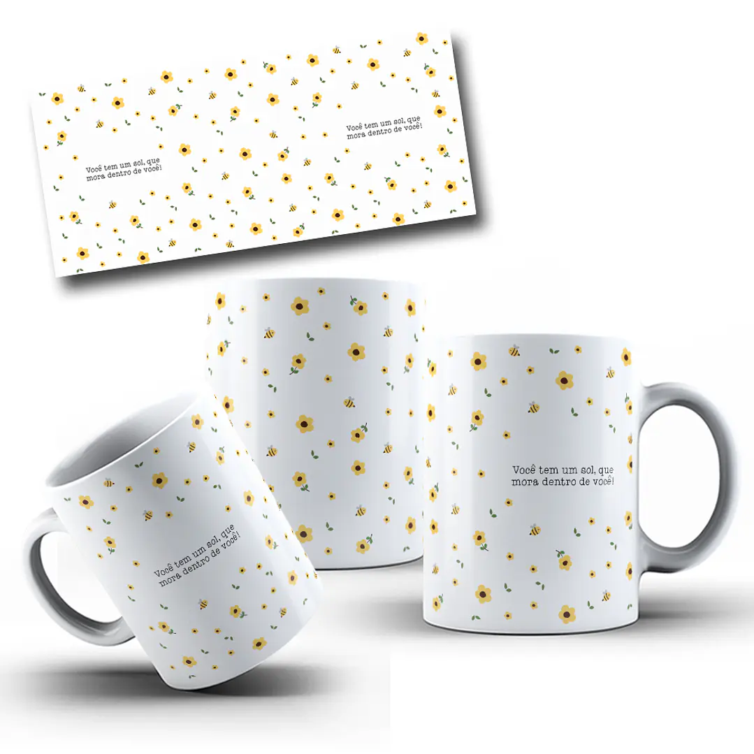 12 Artes para Caneca Coleção Florescer Frases Motivacional Arquivo em Png  3