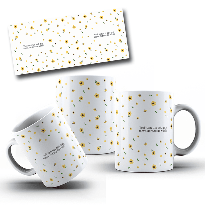 12 Artes para Caneca Coleção Florescer Frases Motivacional Arquivo em Png  3