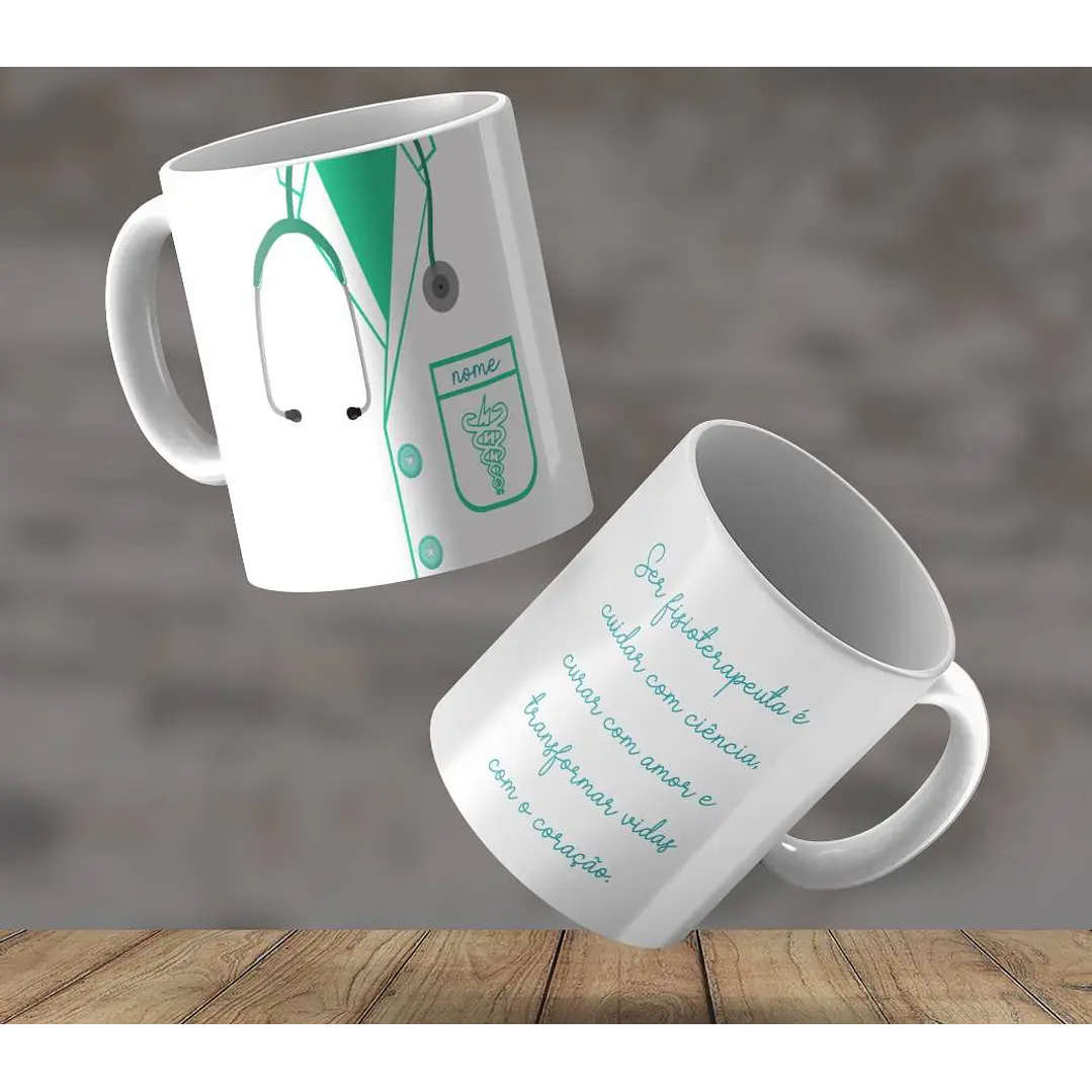2 Artes para Caneca Fisioterapeuta Fisioterapia Arquivo Editável  2