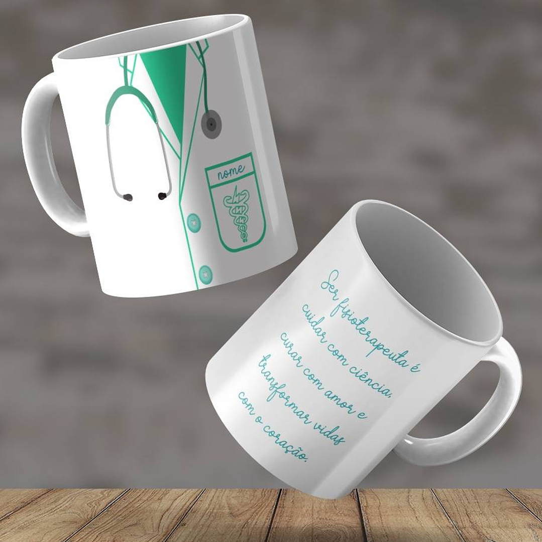 2 Artes para Caneca Fisioterapeuta Fisioterapia Arquivo Editável  2