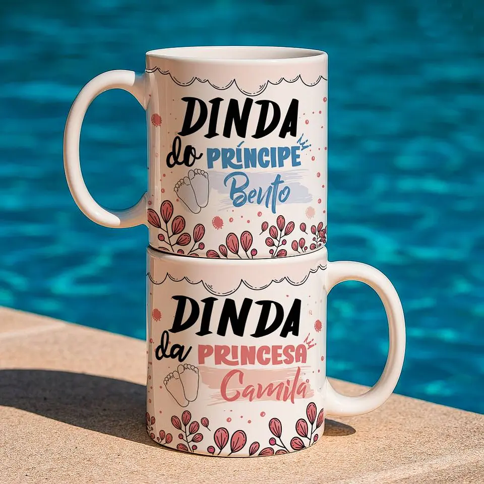 12 Artes para Caneca Dindos(a) Arquivo Editável  5
