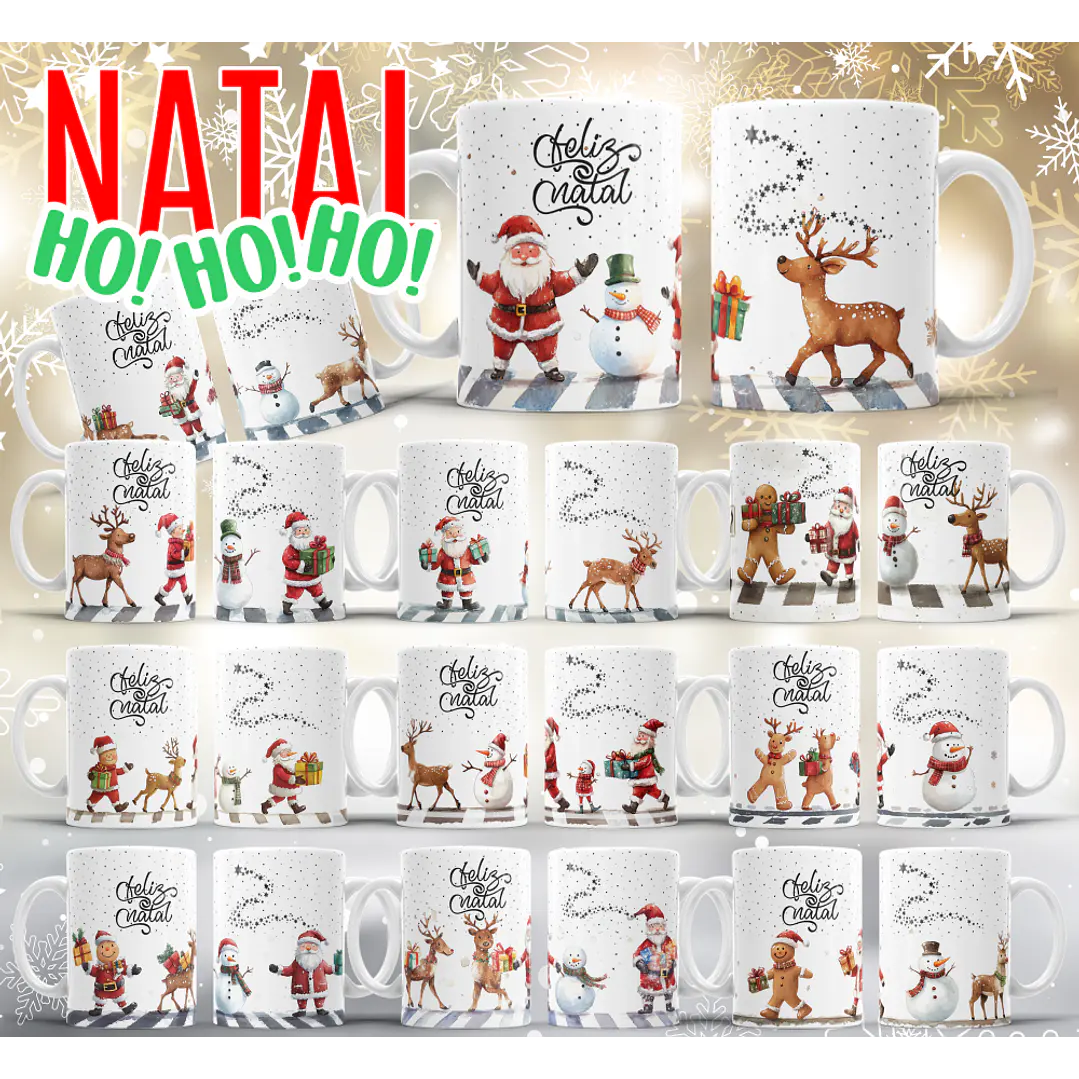 23 Artes para Caneca Natal Hohoho Arquivo Editável 2
