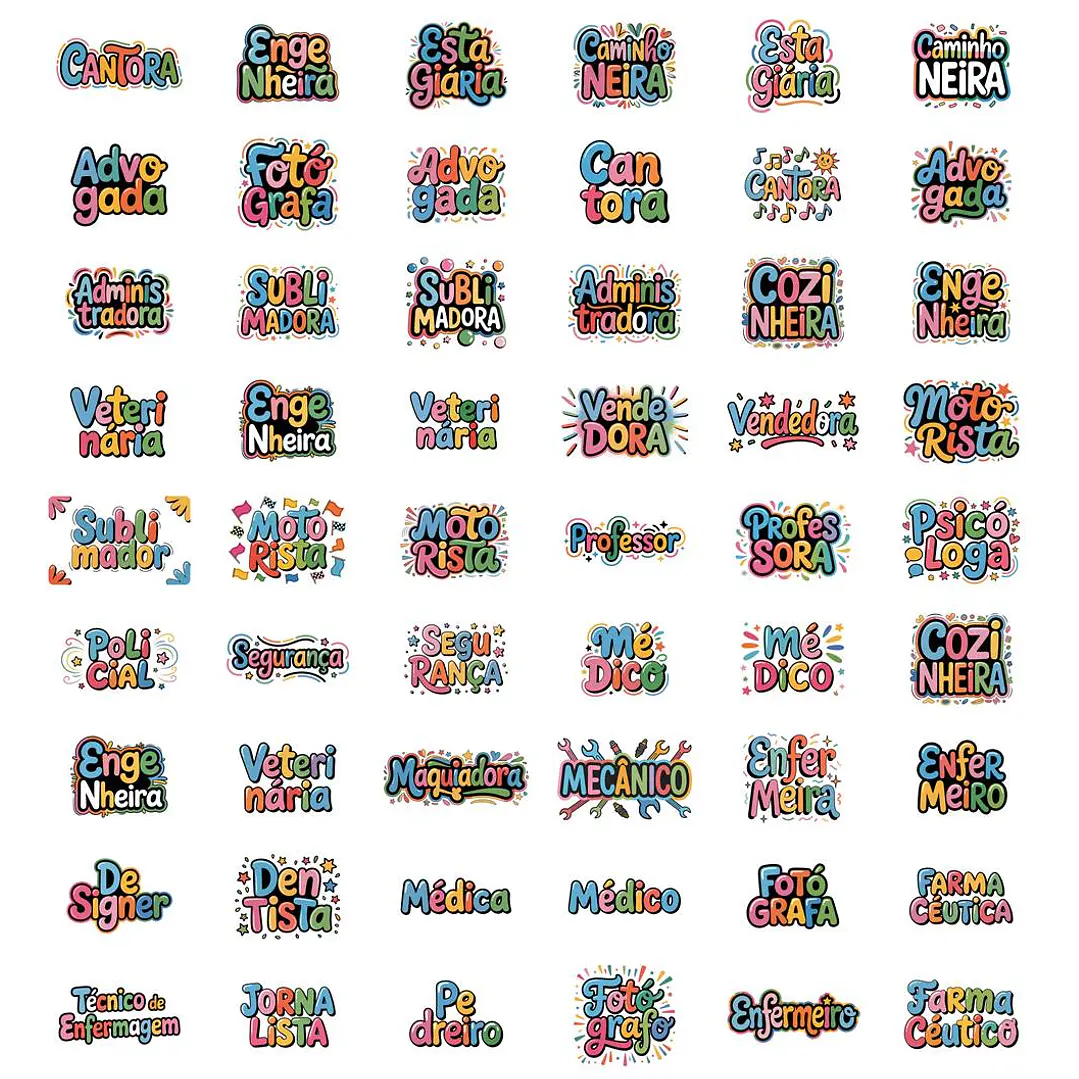 Kit Digital Stitch Profissões Vol. 1 em Png  3