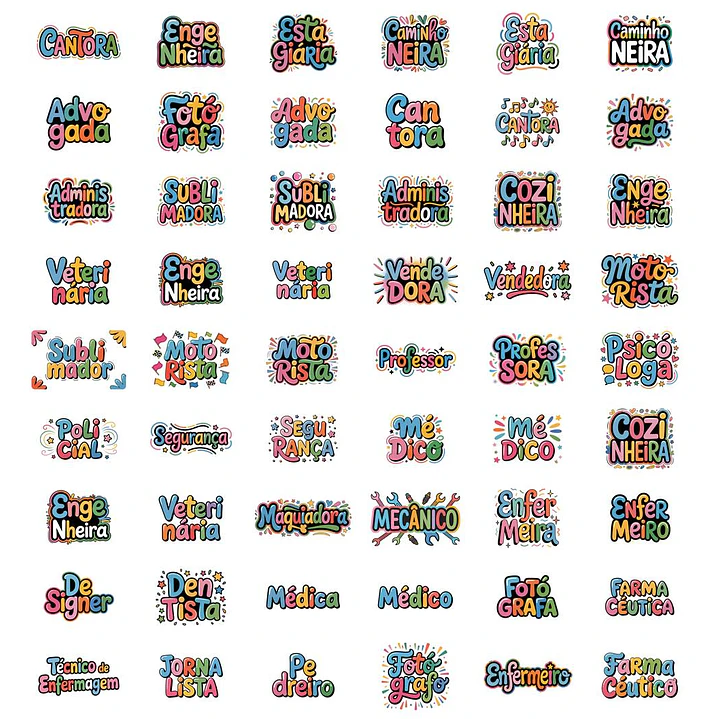 Kit Digital Stitch Profissões Vol. 1 em Png  3