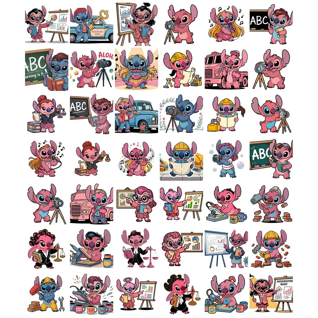 Kit Digital Stitch Profissões Vol. 1 em Png  9