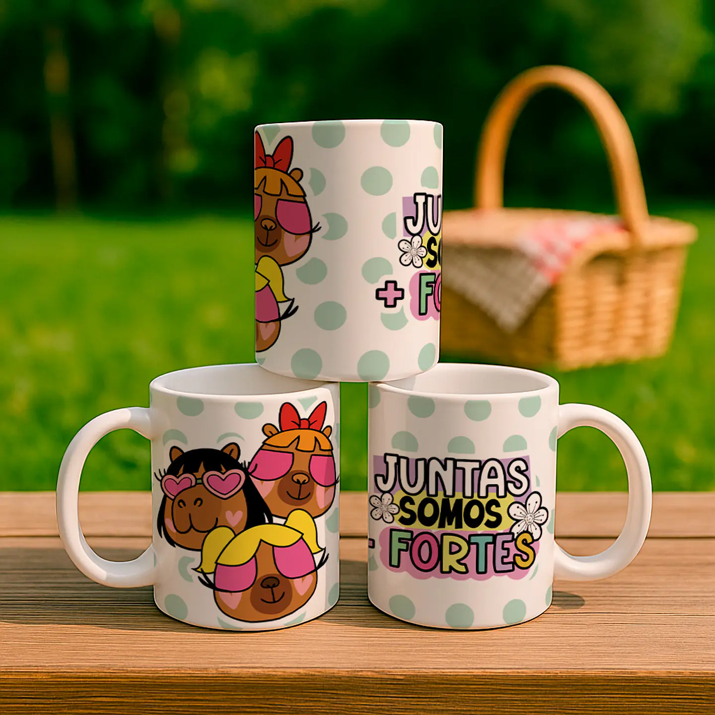 5 Artes para Caneca Amizade, Irmã Capivara Arquivo Editável  3