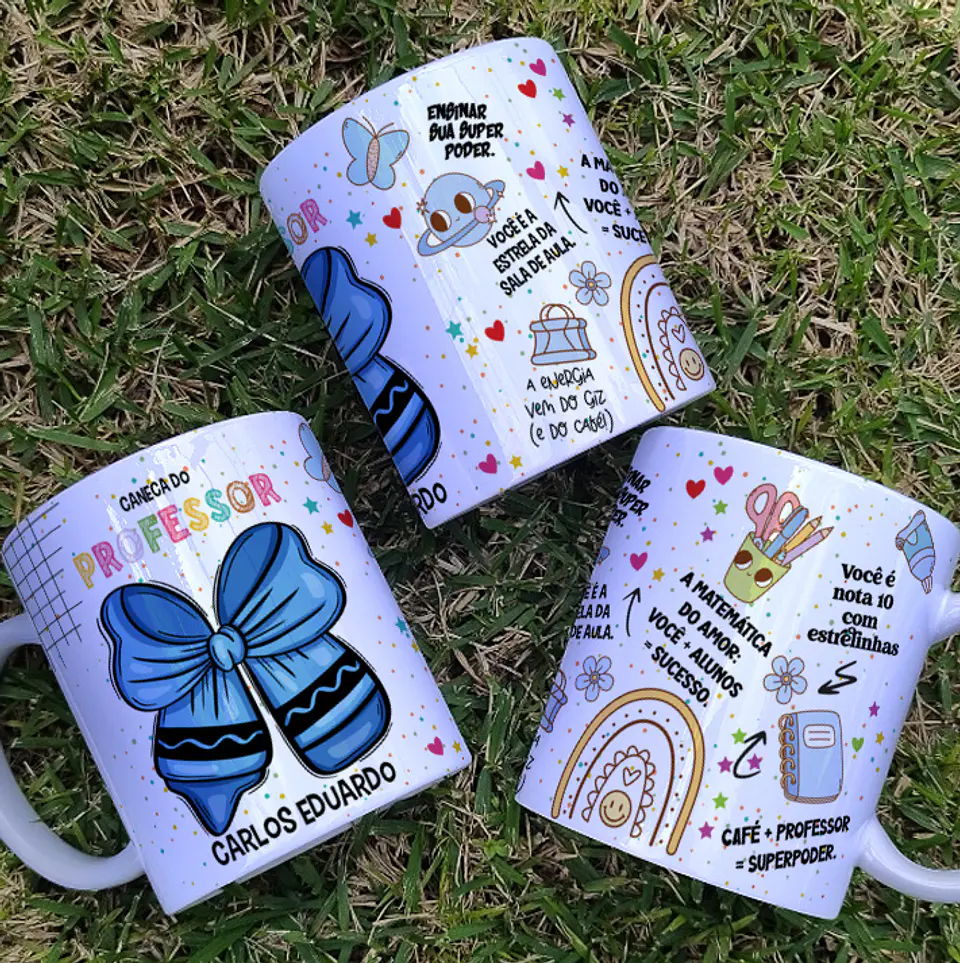 5 Artes para Caneca Mapa mental Professor Arquivo Editável  1