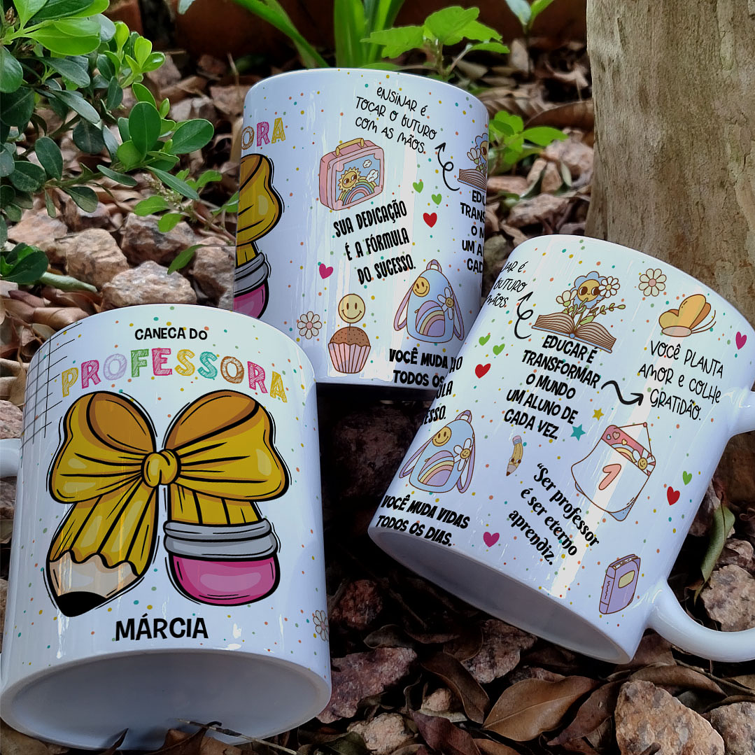 5 Artes para Caneca Mapa mental Professor Arquivo Editável  5