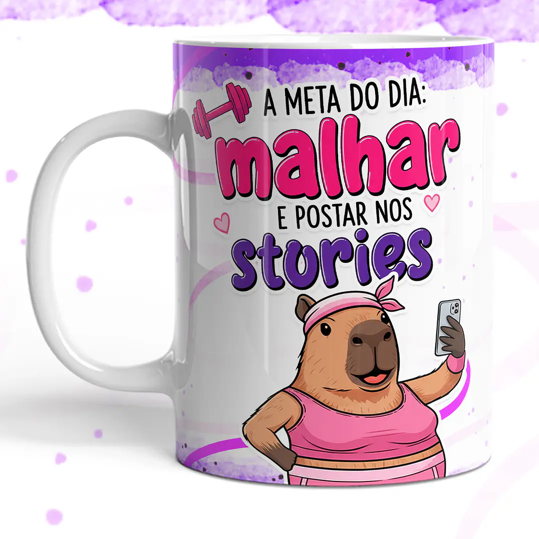 6 Artes para Caneca Capivara Fytines Arquivo em Png  2
