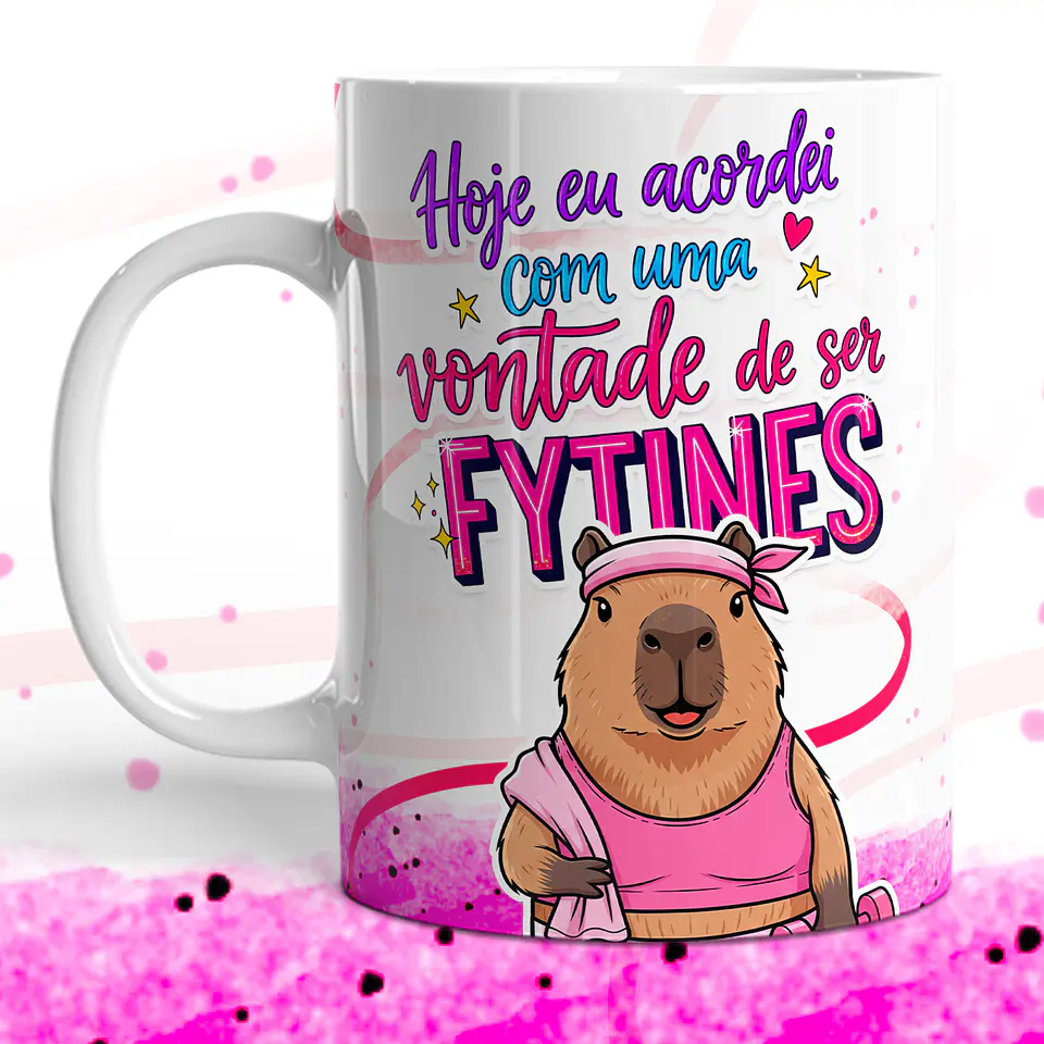 6 Artes para Caneca Capivara Fytines Arquivo em Png  4