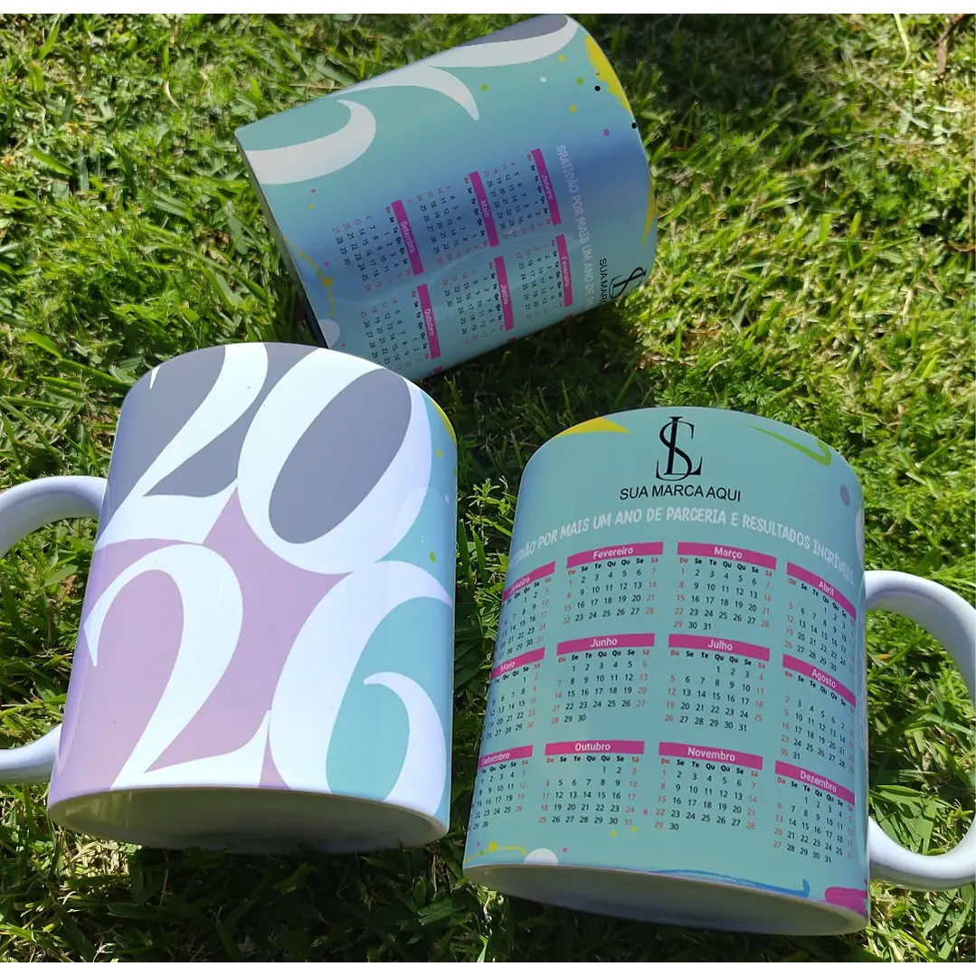 9 Artes para Calendário Caneca Empresa Arquivo Editável 4