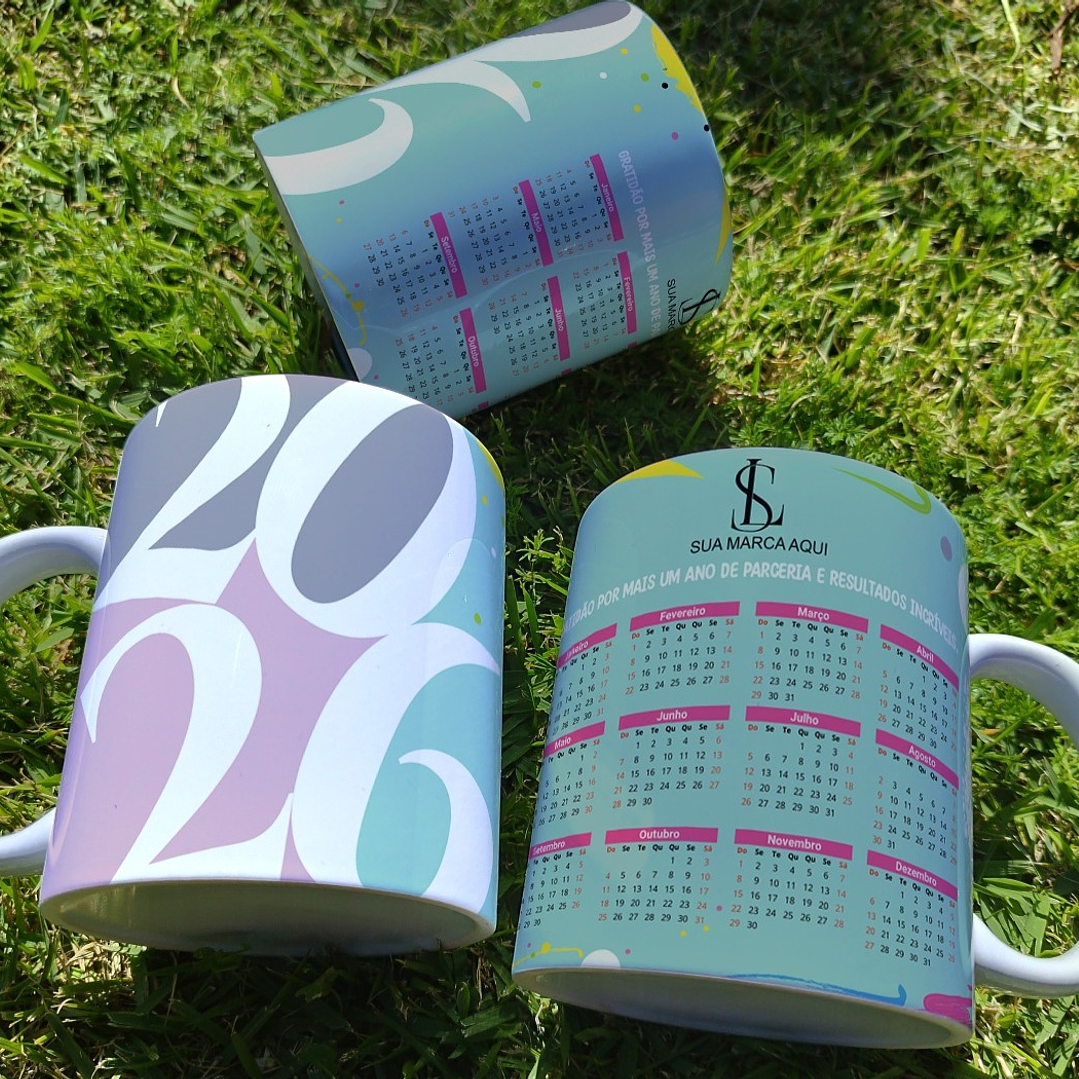9 Artes para Calendário Caneca Empresa Arquivo Editável 4