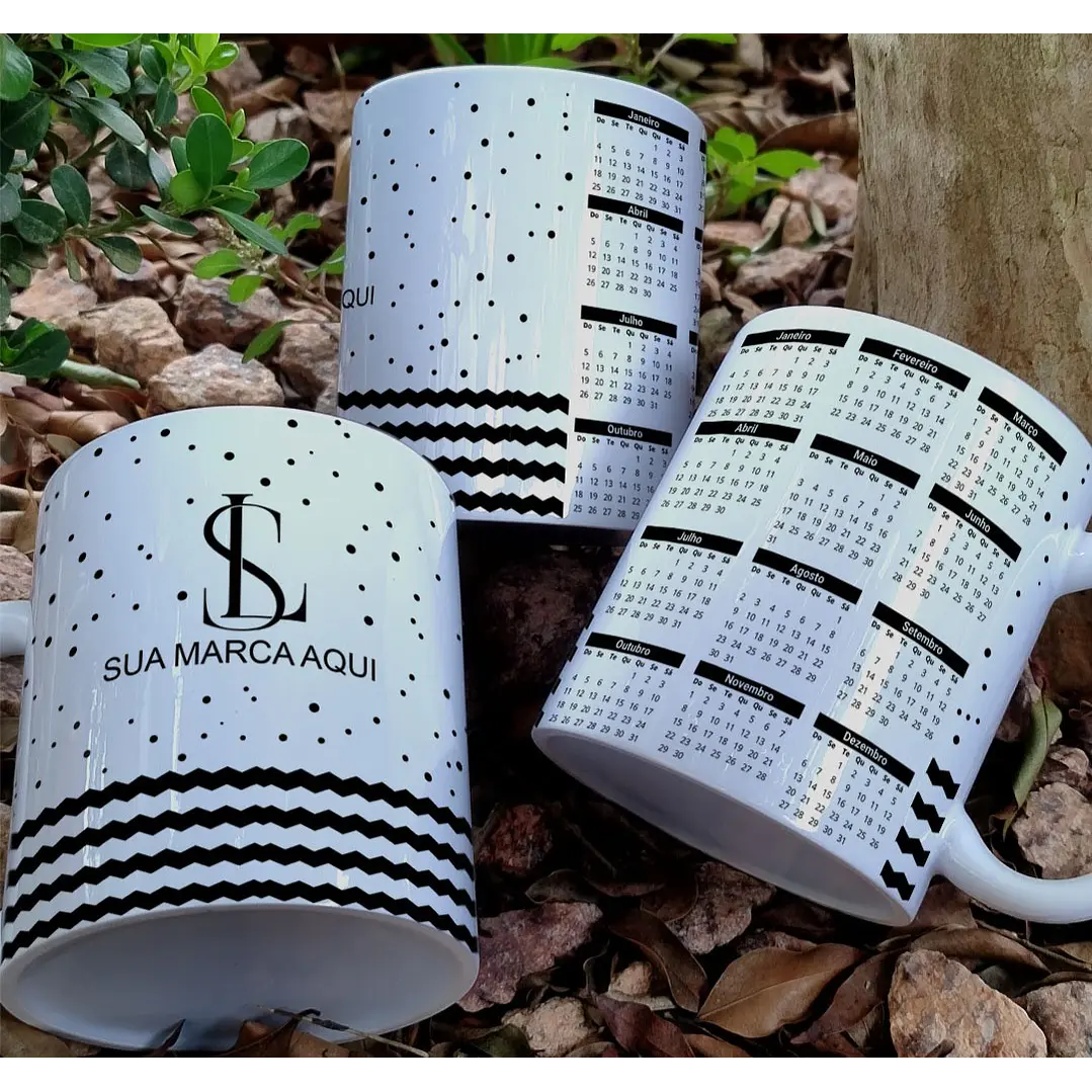 9 Artes para Calendário Caneca Empresa Arquivo Editável 6