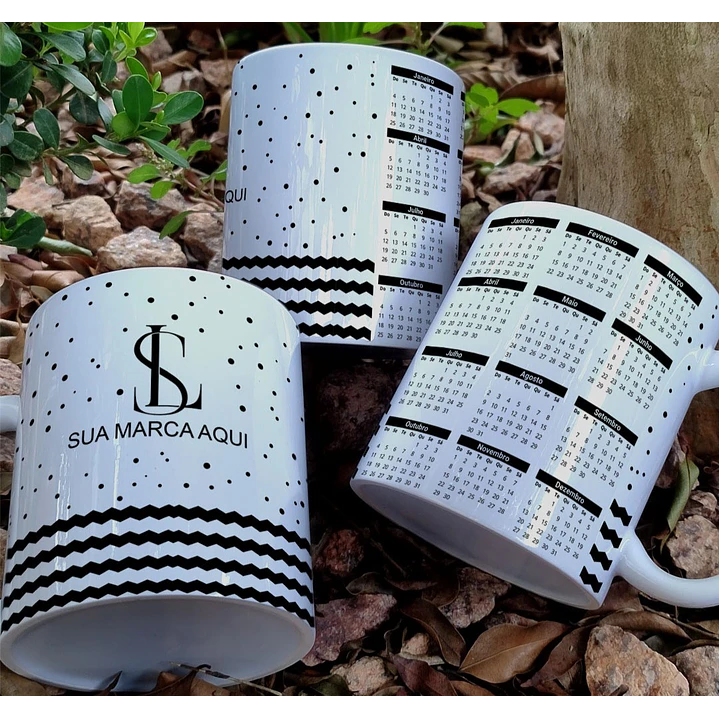9 Artes para Calendário Caneca Empresa Arquivo Editável 6