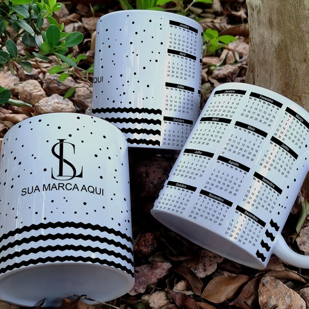 9 Artes para Calendário Caneca Empresa Arquivo Editável 6