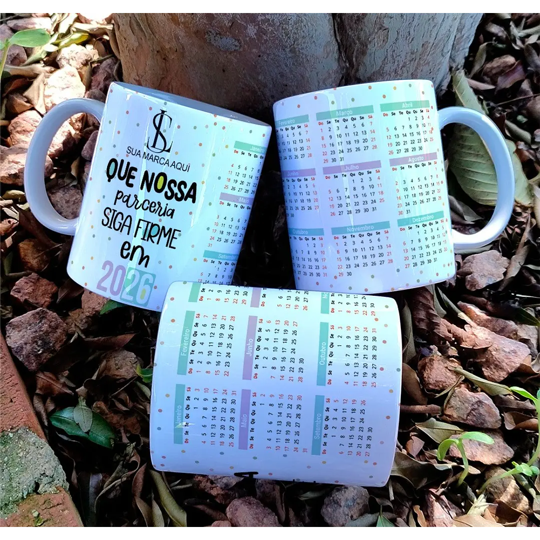9 Artes para Calendário Caneca Empresa Arquivo Editável 9