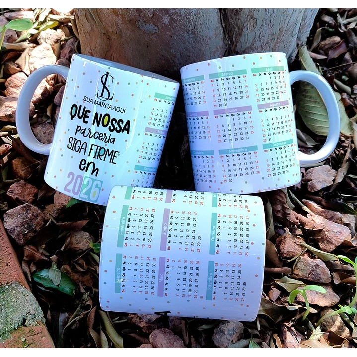 9 Artes para Calendário Caneca Empresa Arquivo Editável 9