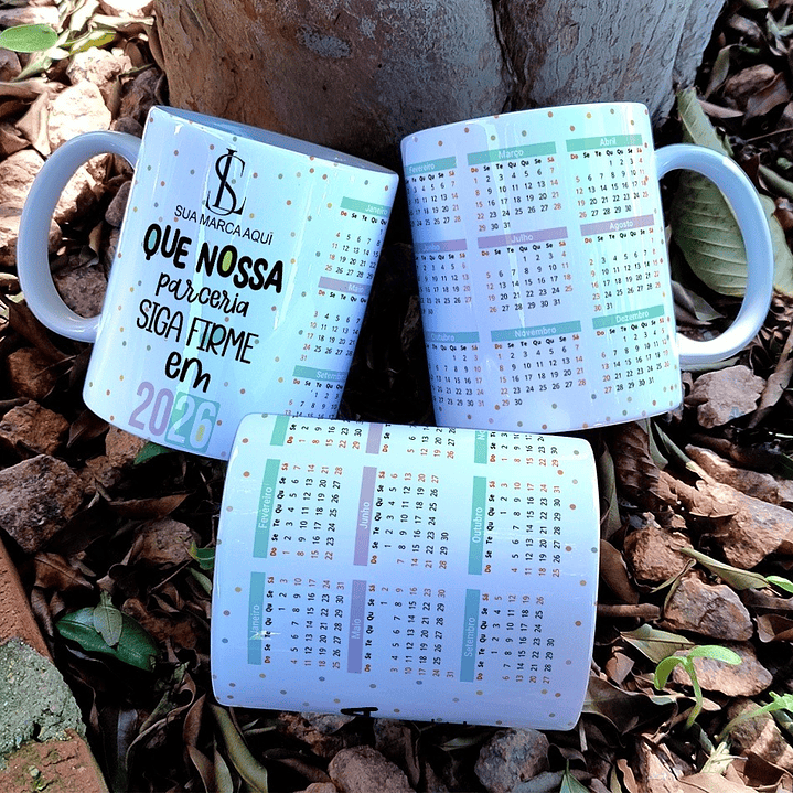 9 Artes para Calendário Caneca Empresa Arquivo Editável 9