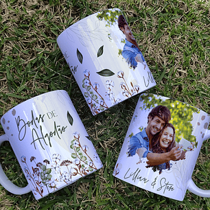 9 Artes para Caneca Bodas Casamento Arquivo Editável 