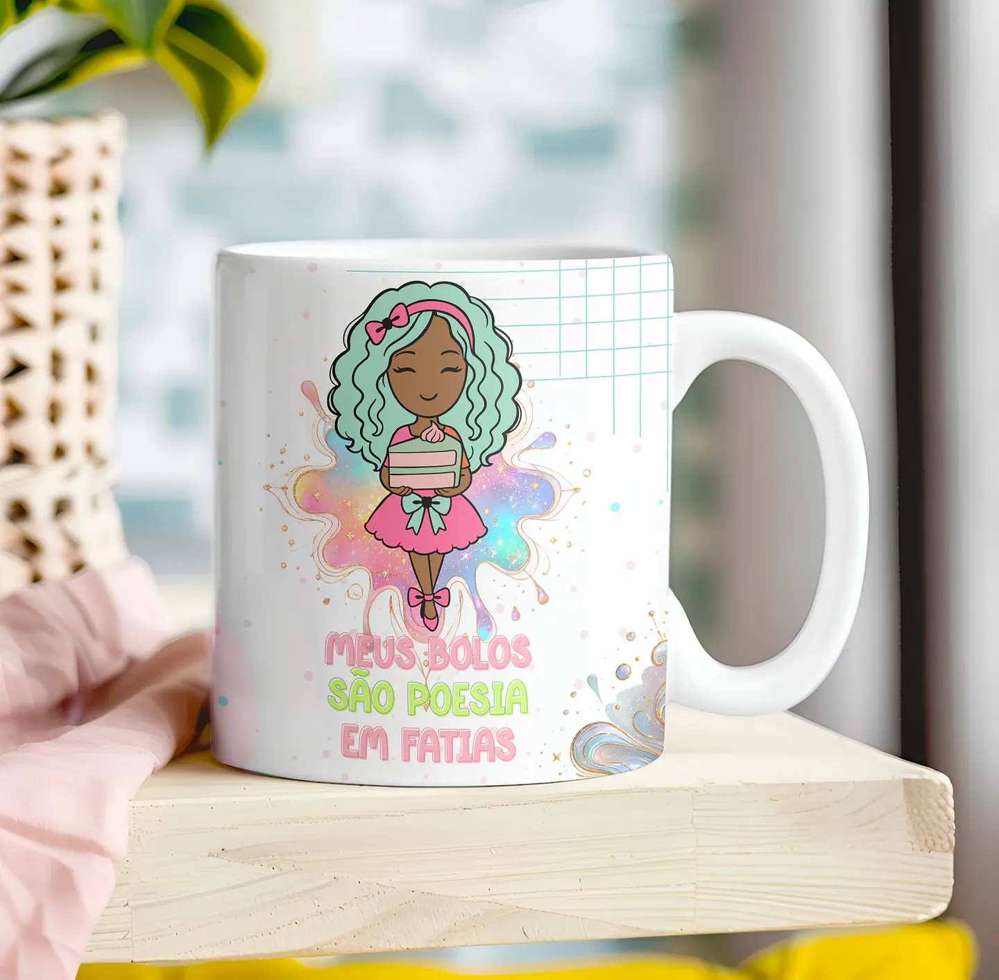 10 Artes para Caneca Confeitaria Mascot Cute Arquivo Editável  6