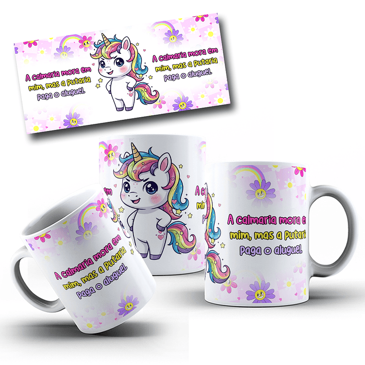 10 Artes para Caneca Unicornio Debochado Arquivo em Jpg 4