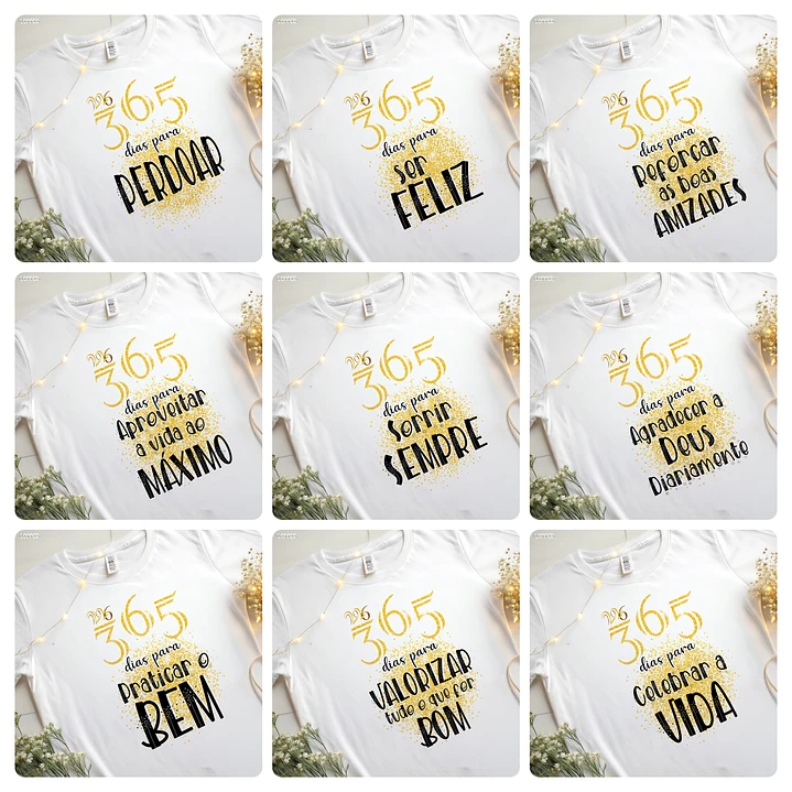 20 Artes para Camiseta e Caneca Virada do ano Arquivo Editável  1