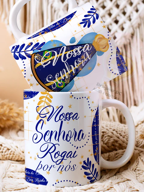 3 Artes para Caneca e Azulejo Nossa Senhora Aparecida Arquivo em Jpg