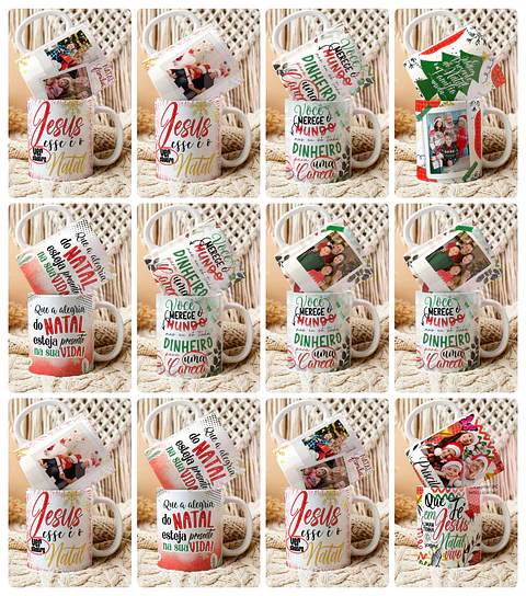 22 Artes para Caneca Natal 2.5 Fé Arquivo em Png