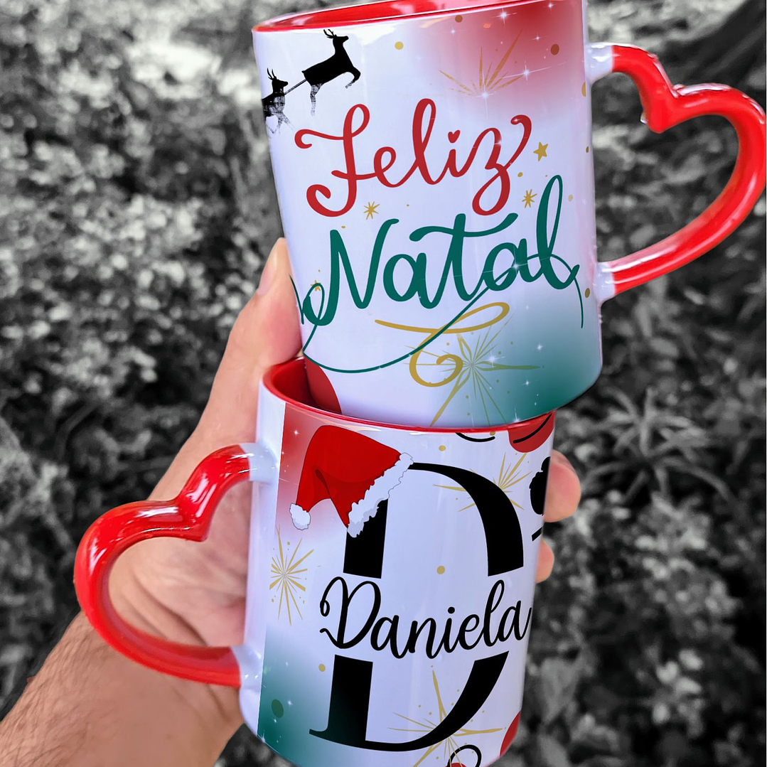 59 Artes para Caneca Camisa e Azulejo Alfabeto Natalino Natal Arquivo Editável  1
